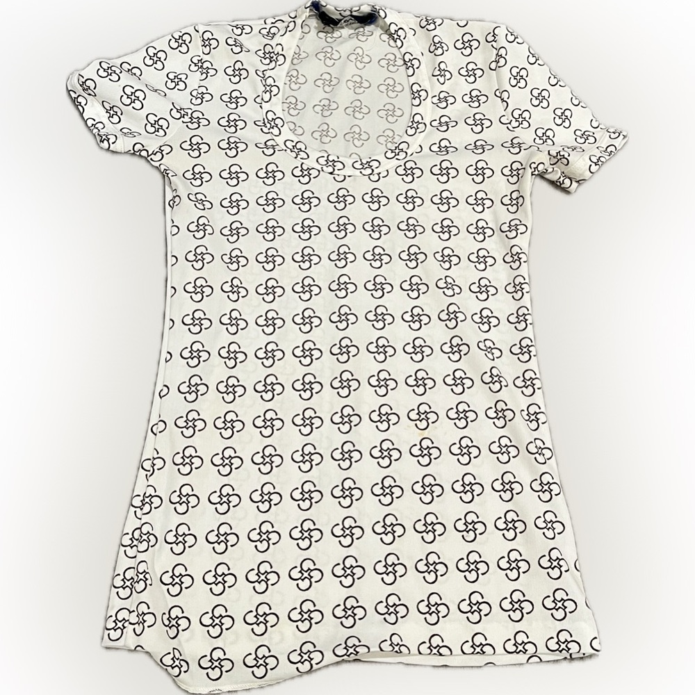 Givenchy for Chesa Brown and White Logo Patterned Tee Size Small